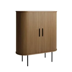 LykkeHome Wijnkasten|Industriele Kasten|Nita Wijnkast Bruin 100cm