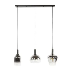 Kalfort Hanglampen|Glazen Hanglamp|Noah 3-lichts Hanglamp Smoke