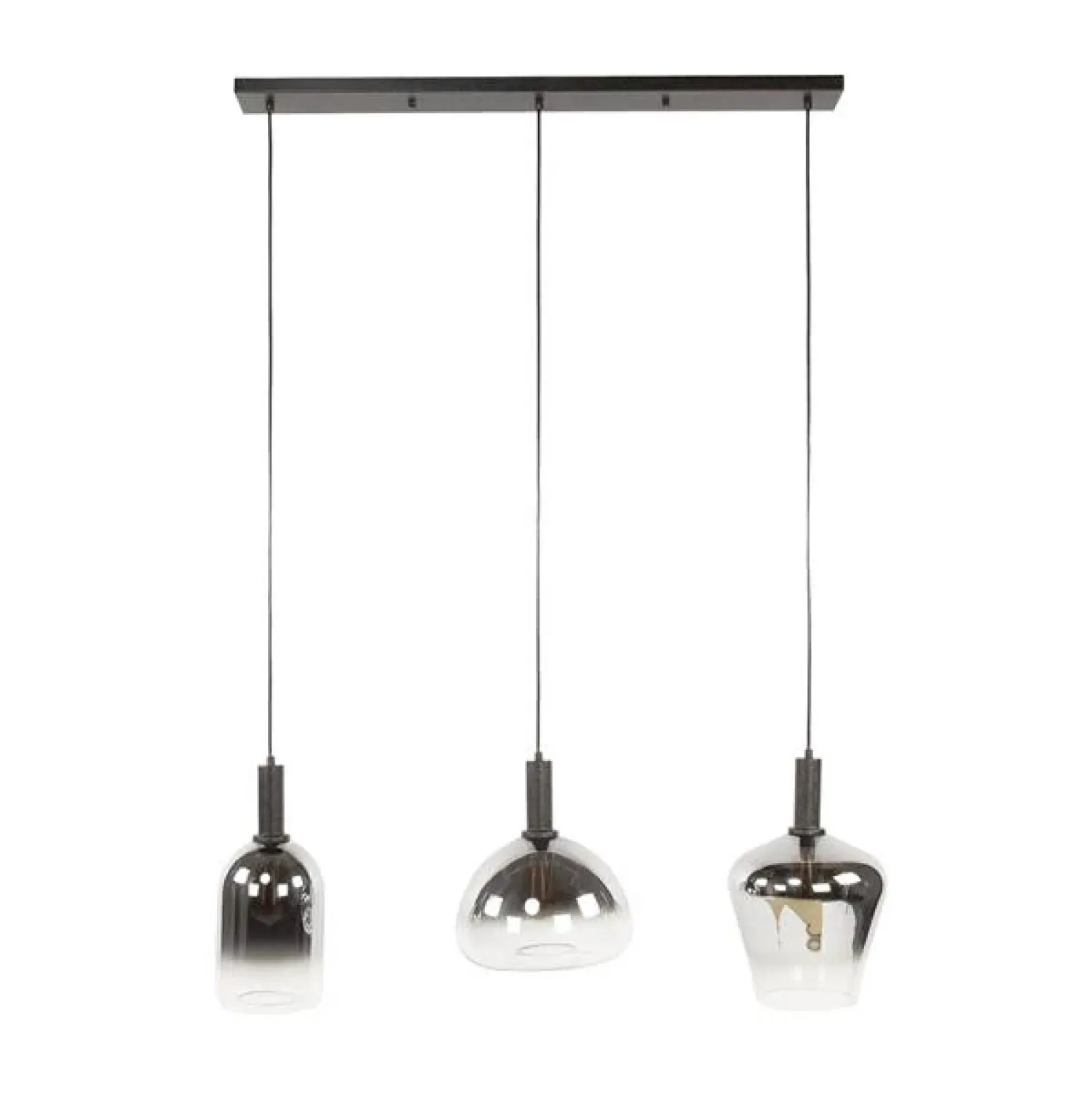 Kalfort Hanglampen|Glazen Hanglamp|Noah 3-lichts Hanglamp Smoke