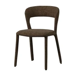 WOOOD Eetkamerstoelen|Noble Eetkamerstoel Donkerbruin Melange