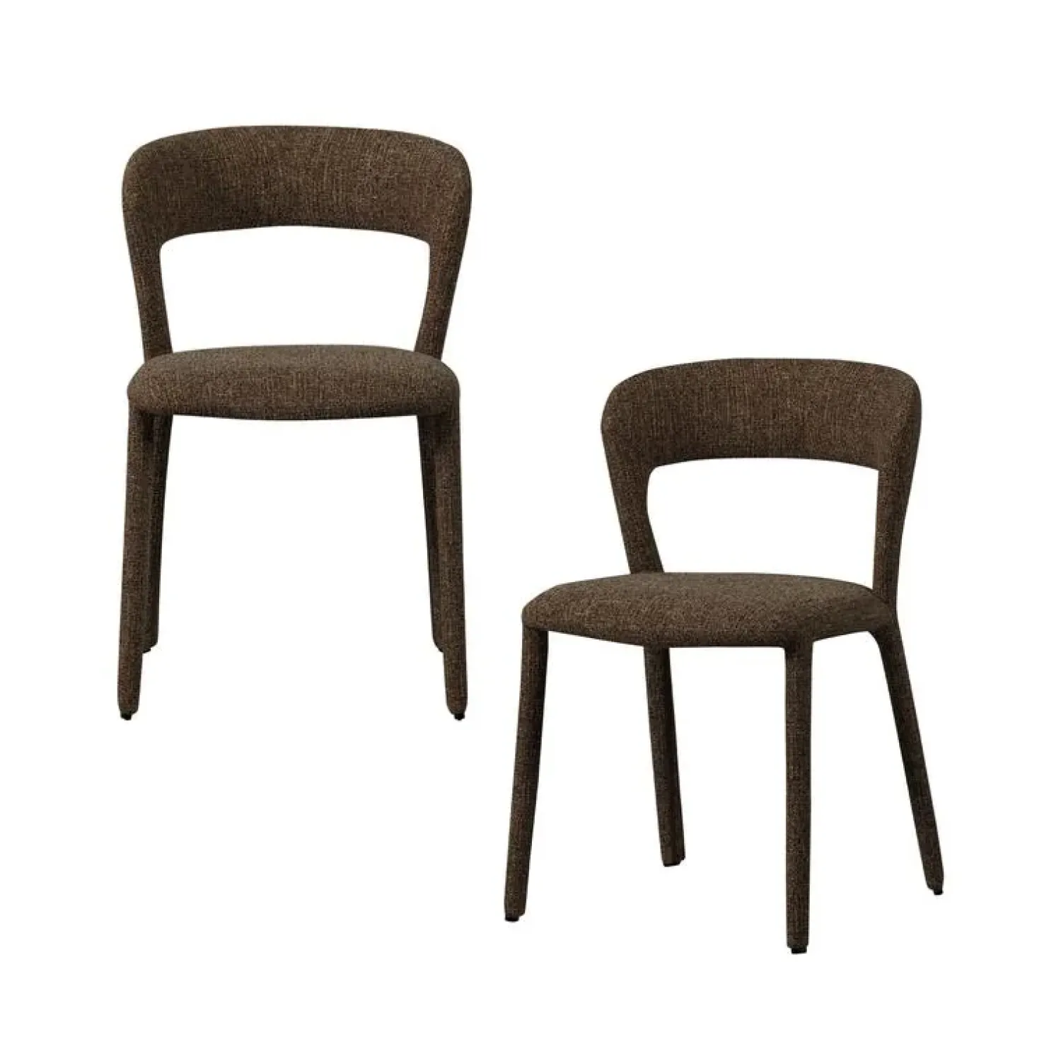 WOOOD Eetkamerstoelen|Noble Eetkamerstoel Donkerbruin Melange