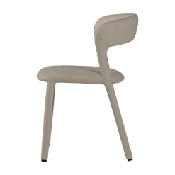 WOOOD Eetkamerstoelen|Noble Eetkamerstoel Leerlook Beige
