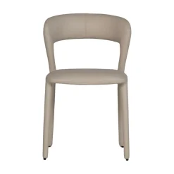WOOOD Eetkamerstoelen|Noble Eetkamerstoel Leerlook Beige