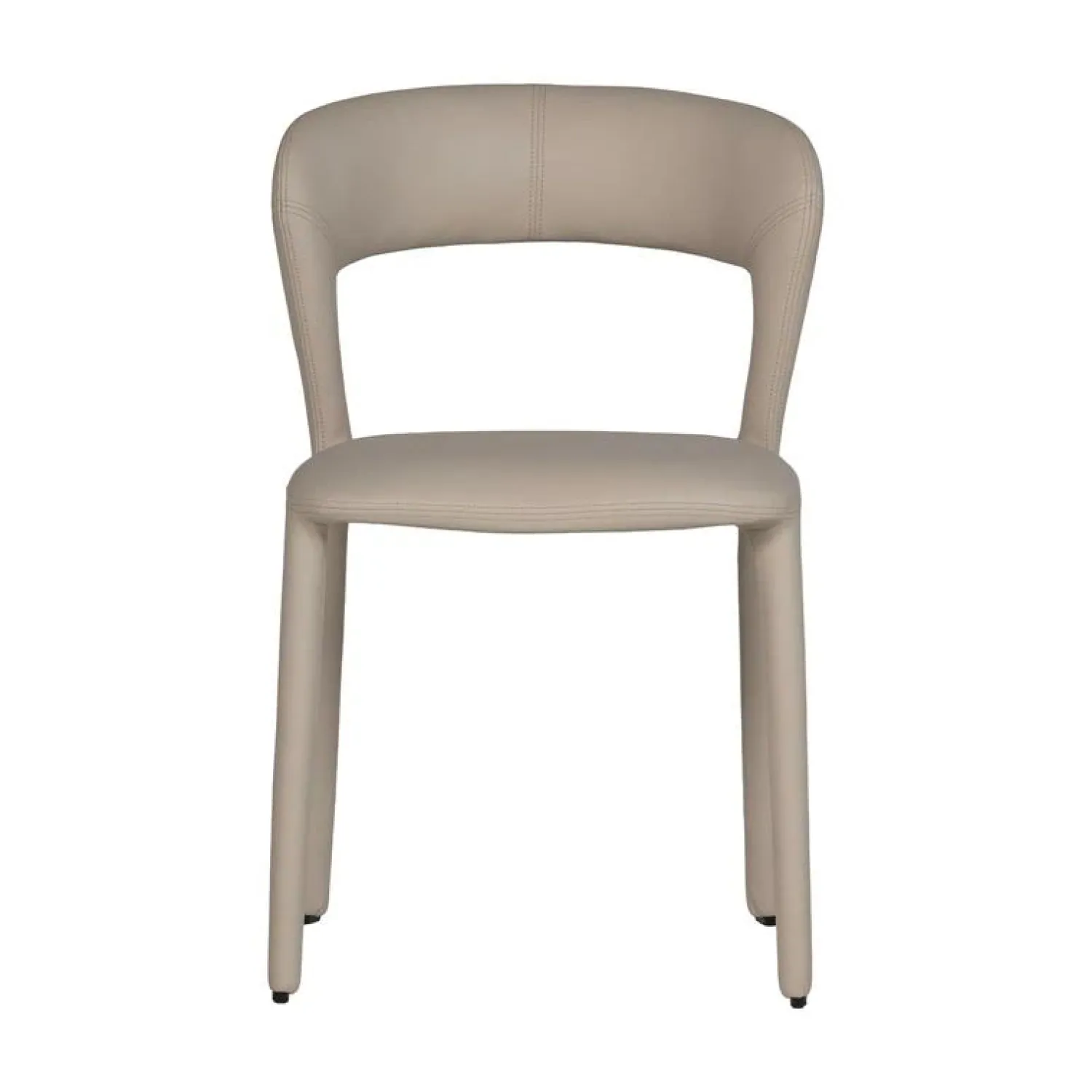 WOOOD Eetkamerstoelen|Noble Eetkamerstoel Leerlook Beige