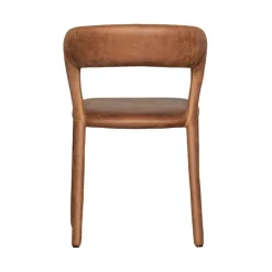WOOOD Eetkamerstoelen|Noble Eetkamerstoel Leerlook Cognac