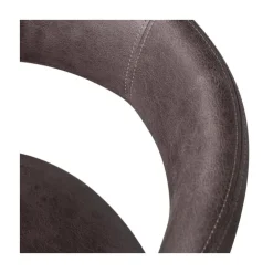 WOOOD Eetkamerstoelen|Noble Eetkamerstoel Leerlook Zwart/Grijs