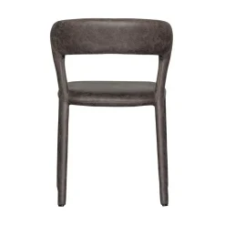 WOOOD Eetkamerstoelen|Noble Eetkamerstoel Leerlook Zwart/Grijs