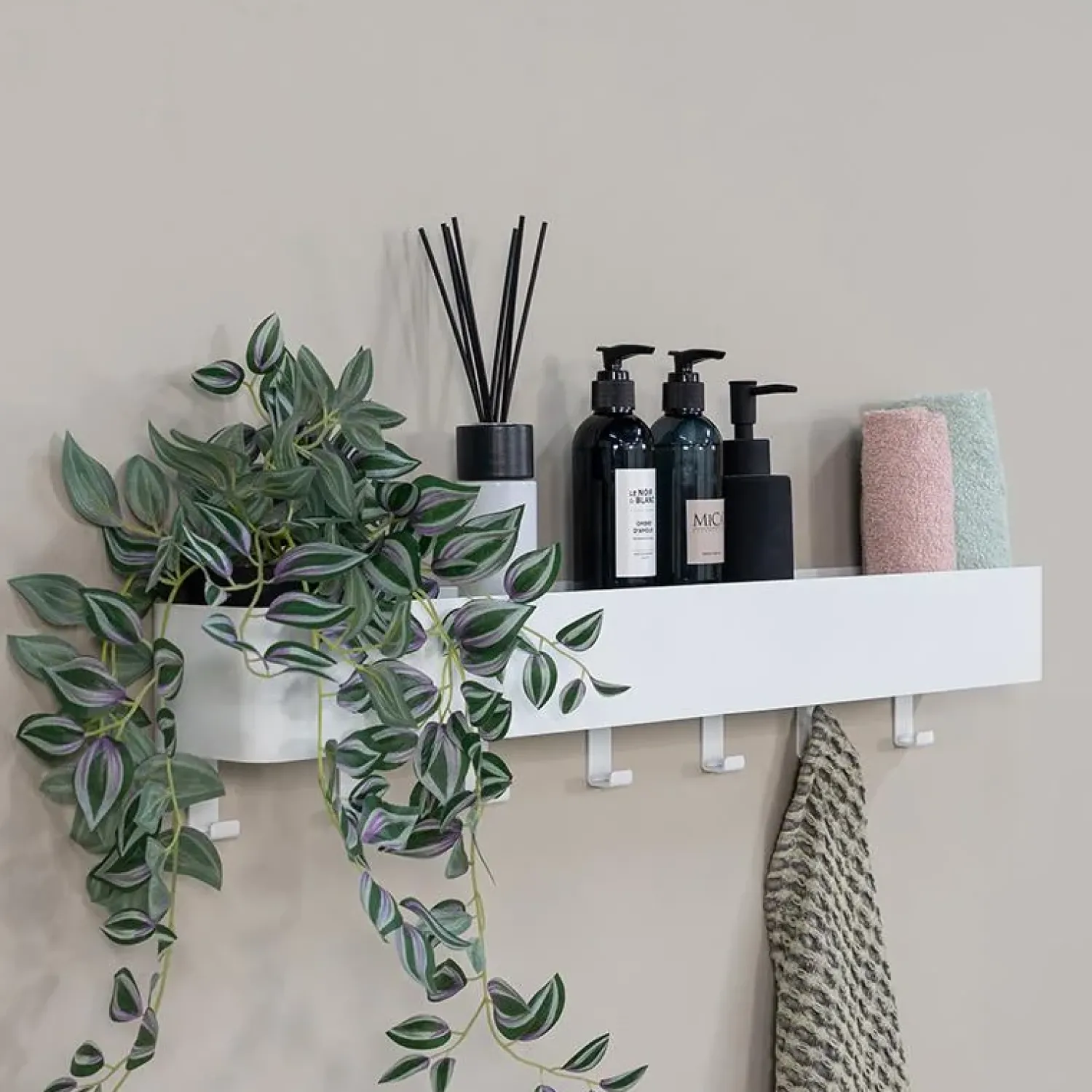 Redin Design Kapstokken|Nolan 7 Wandkapstok Wit 72cm