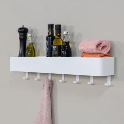 Redin Design Kapstokken|Nolan 7 Wandkapstok Wit 72cm