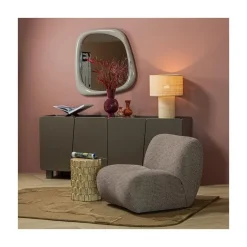WOOOD Fauteuils|Nomu Fauteuil chenille Bruin