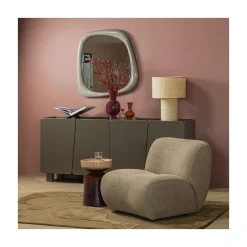 WOOOD Fauteuils|Nomu Fauteuil chenille Lichtbruin