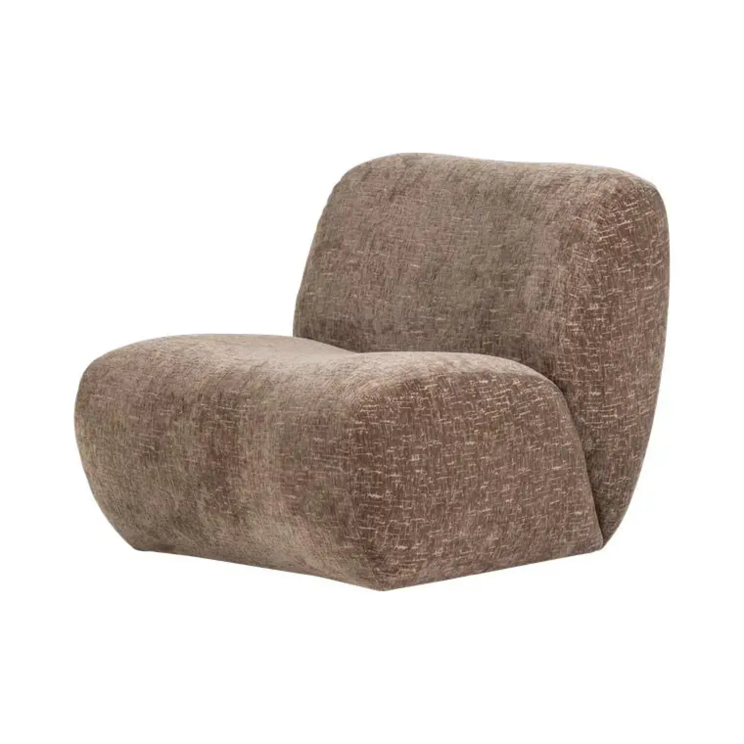 WOOOD Fauteuils|Nomu Fauteuil velvet Lichtbruin