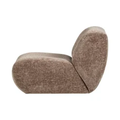 WOOOD Fauteuils|Nomu Fauteuil velvet Lichtbruin