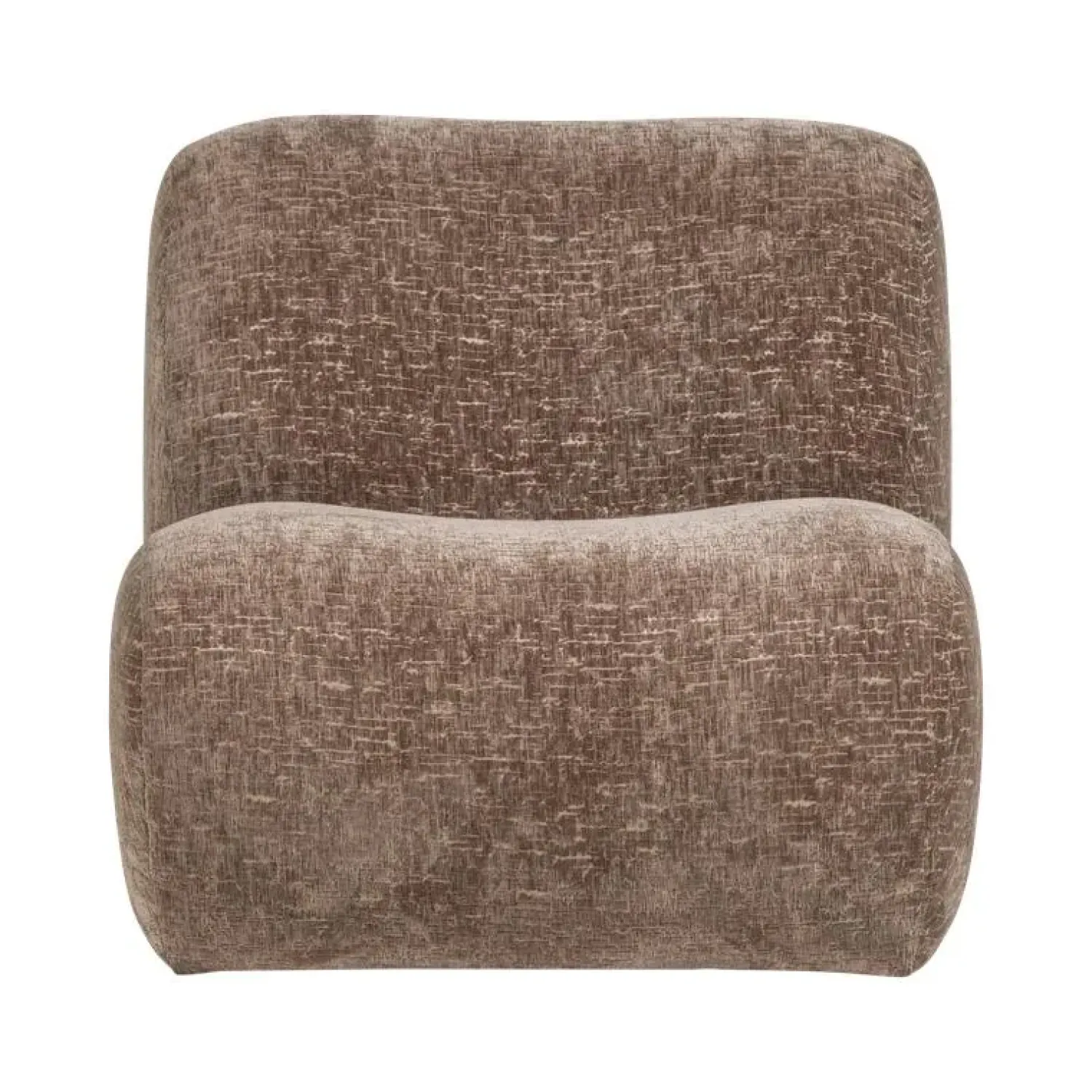 WOOOD Fauteuils|Nomu Fauteuil velvet Lichtbruin