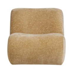 WOOOD Fauteuils|Nomu Fauteuil velvet Lichtgeel