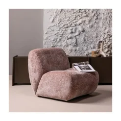 WOOOD Fauteuils|Nomu Fauteuil velvet Lichtroze