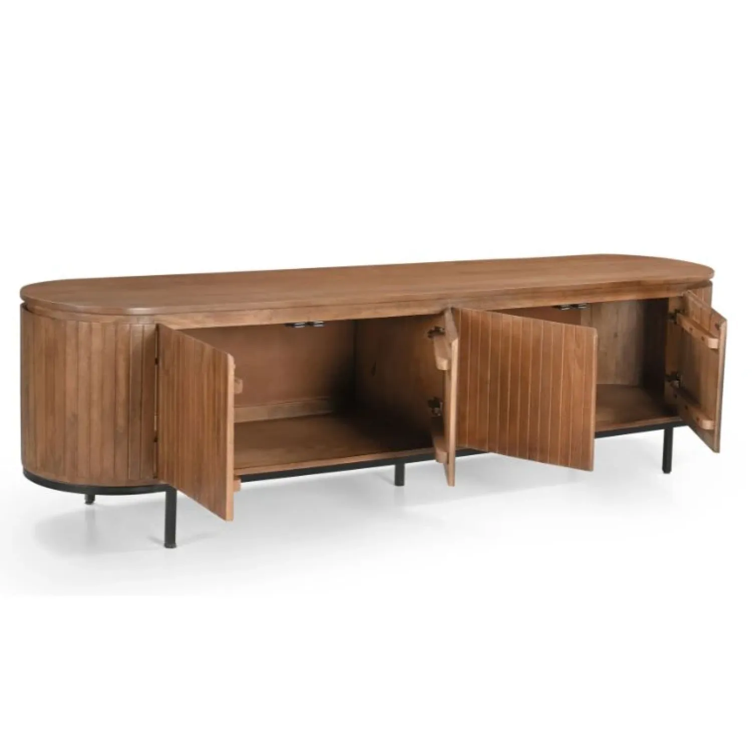 Livingfurn Industriele Kasten|Tv Meubels|Noor tv-meubel 210cm naturel