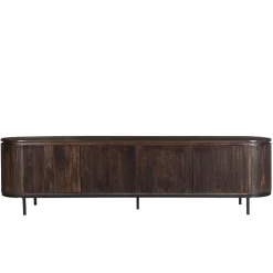 Livingfurn Industriele Kasten|Tv Meubels|Noor tv-meubel 210cm walnoot
