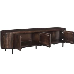 Livingfurn Industriele Kasten|Tv Meubels|Noor tv-meubel 210cm walnoot