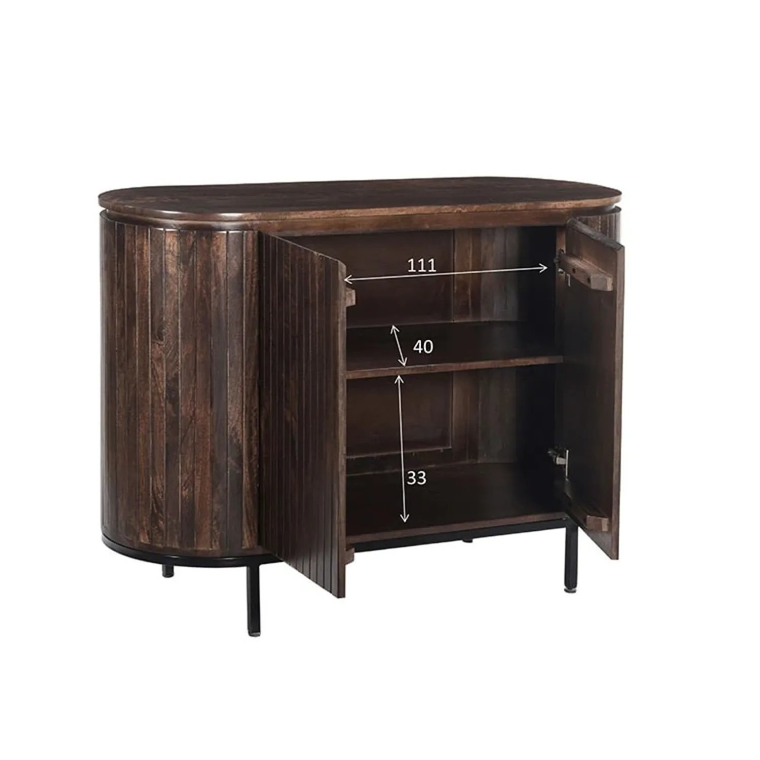 Livingfurn Wandkasten|Dressoirs|Noor wandkast 115cm walnoot