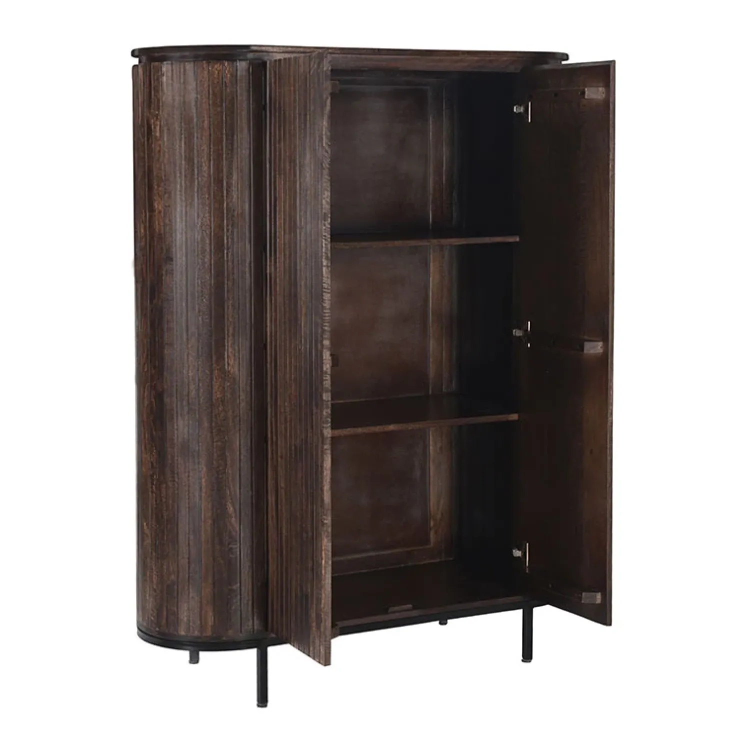Livingfurn Wandkasten|Industriele Kasten|Noor wandkast 115 cm walnoot