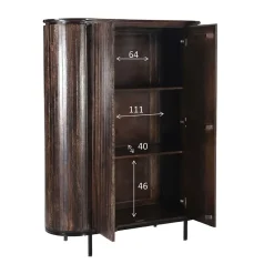 Livingfurn Wandkasten|Industriele Kasten|Noor wandkast 115 cm walnoot