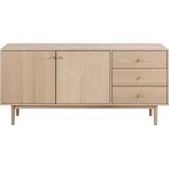 Nordhavn Dressoirs|Industriele Kasten|Nordvik Dressoir Naturel 160cm