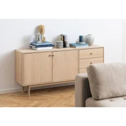 Nordhavn Dressoirs|Industriele Kasten|Nordvik Dressoir Naturel 160cm