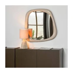 WOOOD Spiegels|Norea Spiegel Hoogglans Zand 90cm