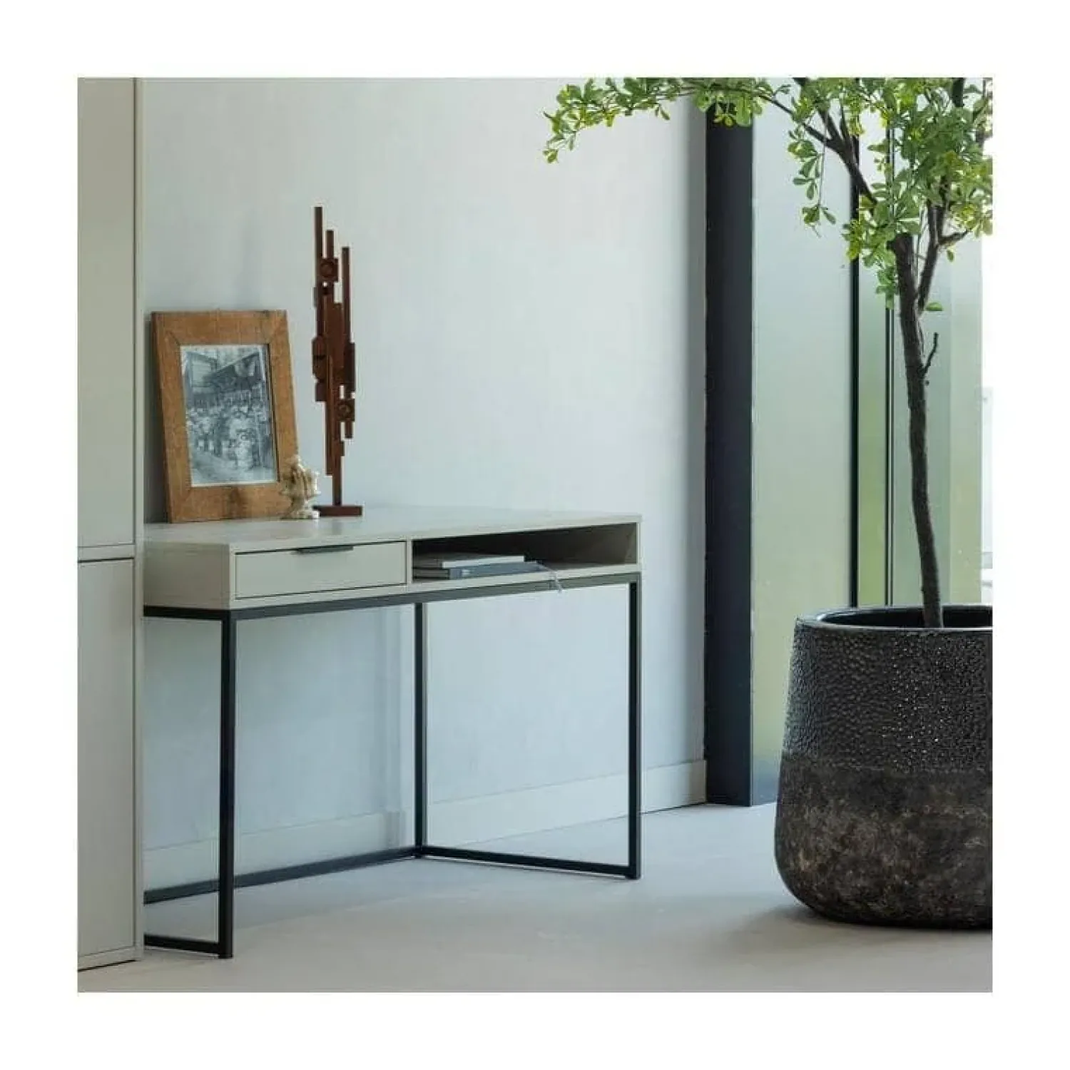 WOOOD Bureautafels|Nore Bureau Dennenhout Dust 130cm