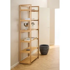 Nordhavn Boekenkasten|Industriele Kasten|Norli Boekenkast Hoog Naturel 80cm