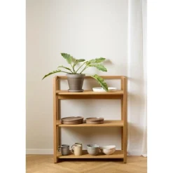 Nordhavn Boekenkasten|Industriele Kasten|Norli Boekenkast Laag Naturel 80cm