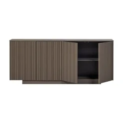 WOOOD Dressoirs|Industriele Kasten|Nova Dressoir Dennenhout Truffelbruin 200cm