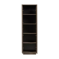WOOOD Wandkasten|Industriele Kasten|Nova Hoge Opbergkast Dennenhout Truffelbruin 67cm