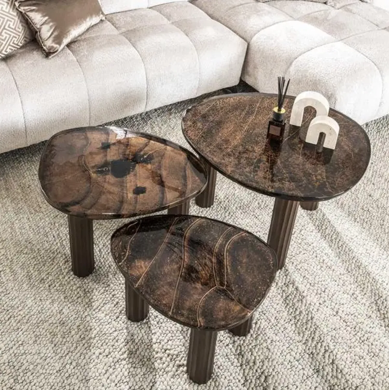Kalfort Salontafels|Nova Salontafel S Koper / Glas 51cm (Showroommodel)