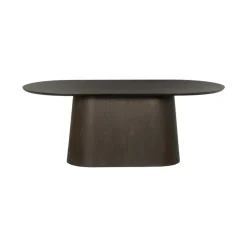 Livingfurn Eettafels|Novero Eettafel Espresso eiken ovaal 200cm