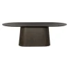 Livingfurn Eettafels|Novero Eettafel Espresso eiken ovaal 230cm