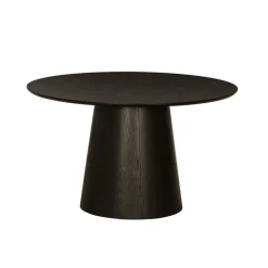 Livingfurn Eettafels|Novero Eettafel rond Espresso eiken 130cm