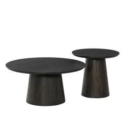 Livingfurn Salontafels|Novero Salontafel Espresso eiken 50cm rond
