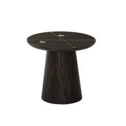Livingfurn Salontafels|Novero Salontafel Espresso eiken 50cm rond