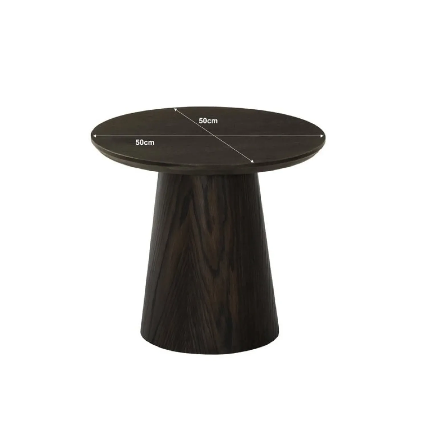 Livingfurn Salontafels|Novero Salontafel Espresso eiken 50cm rond