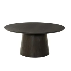 Livingfurn Salontafels|Novero Salontafel Espresso eiken 80cm rond