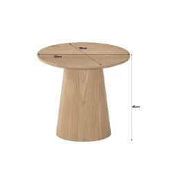 Livingfurn Salontafels|Novero Salontafel naturel eiken 50cm rond