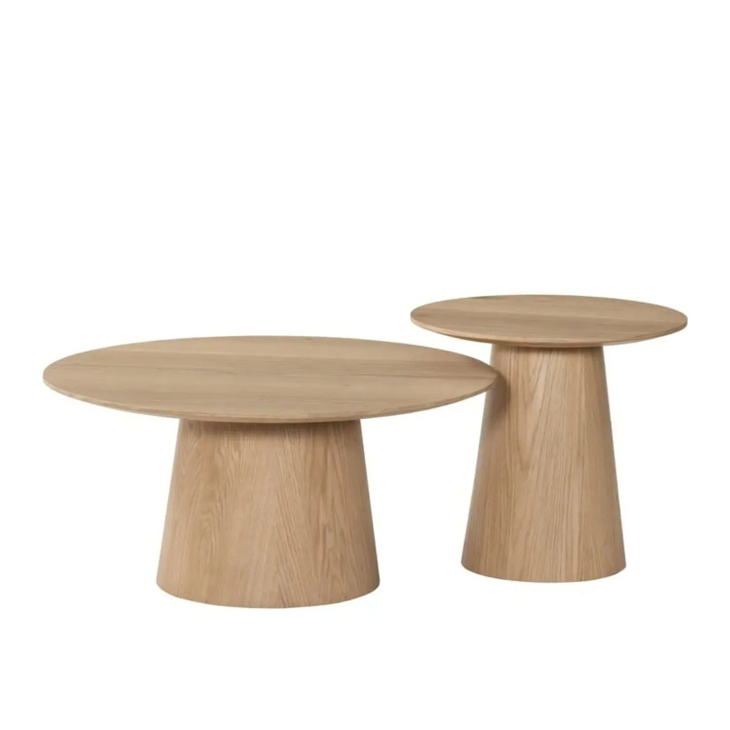 Livingfurn Salontafels|Novero Salontafel naturel eiken 50cm rond