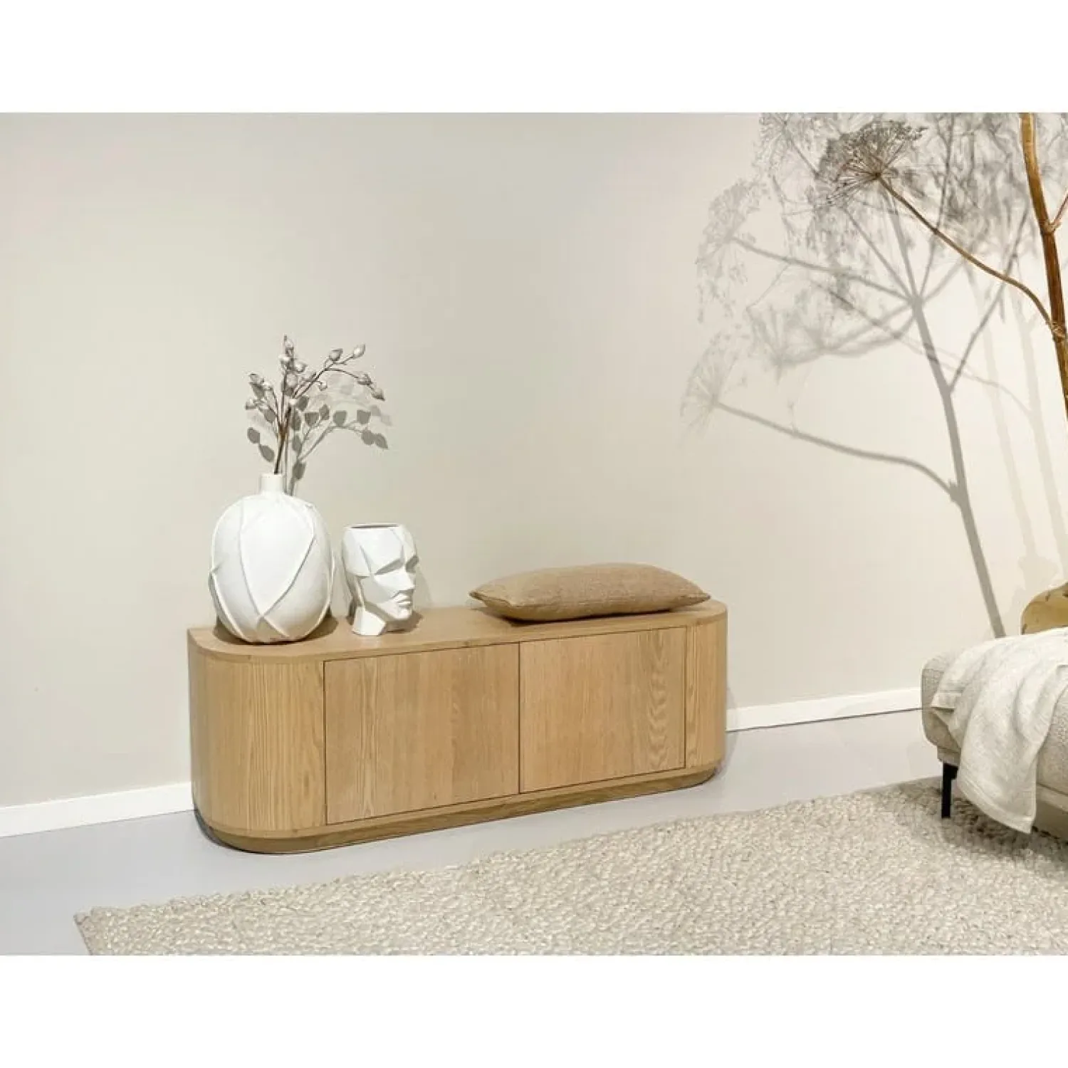 Livingfurn Industriele Kasten|Tv Meubels|Novero Tv meubel naturel eiken 140cm