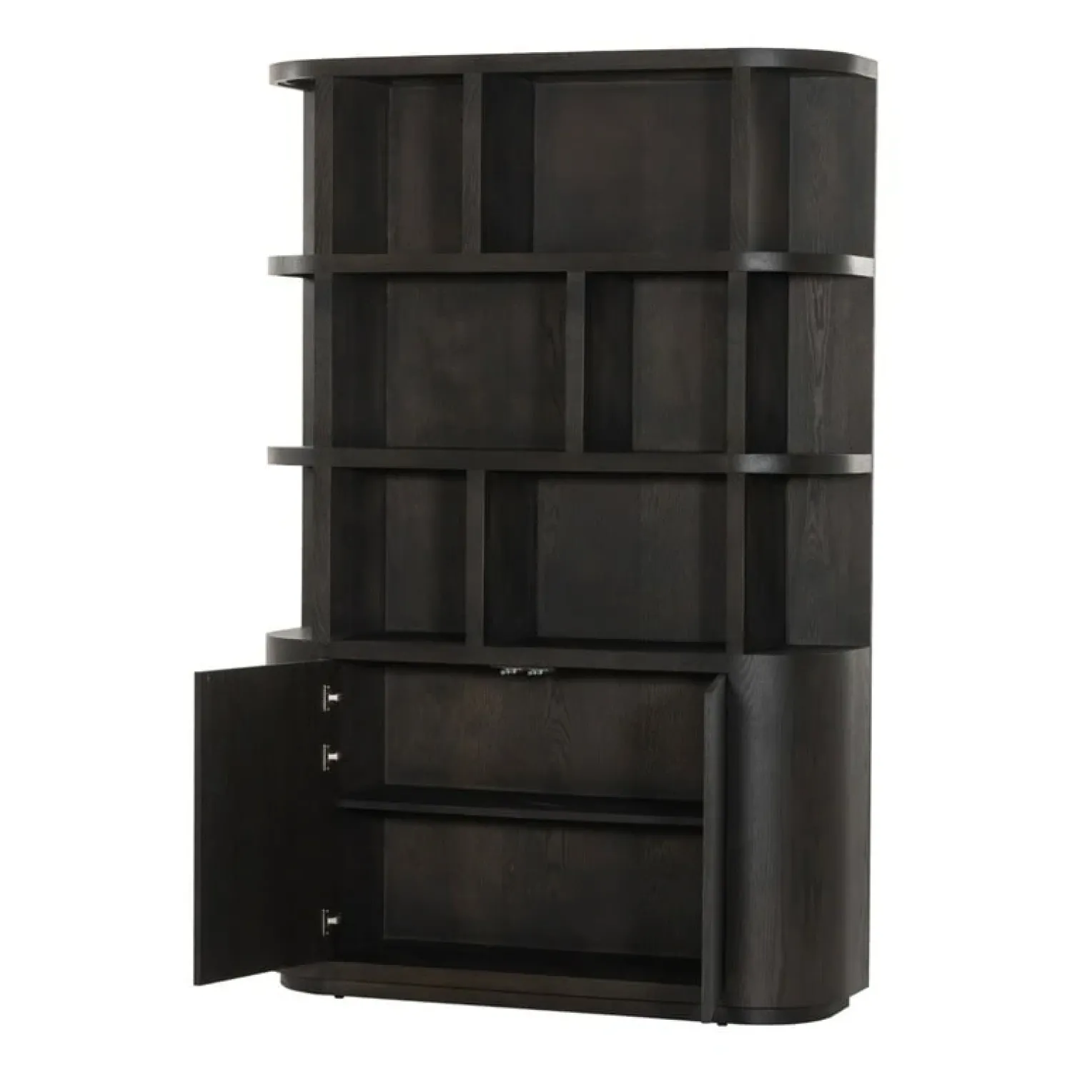 Livingfurn Vakkenkasten|Boekenkasten|Novero Vakkenkast Espresso eiken 145cm