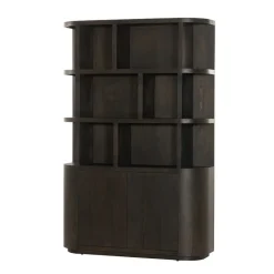 Livingfurn Vakkenkasten|Boekenkasten|Novero Vakkenkast Espresso eiken 145cm