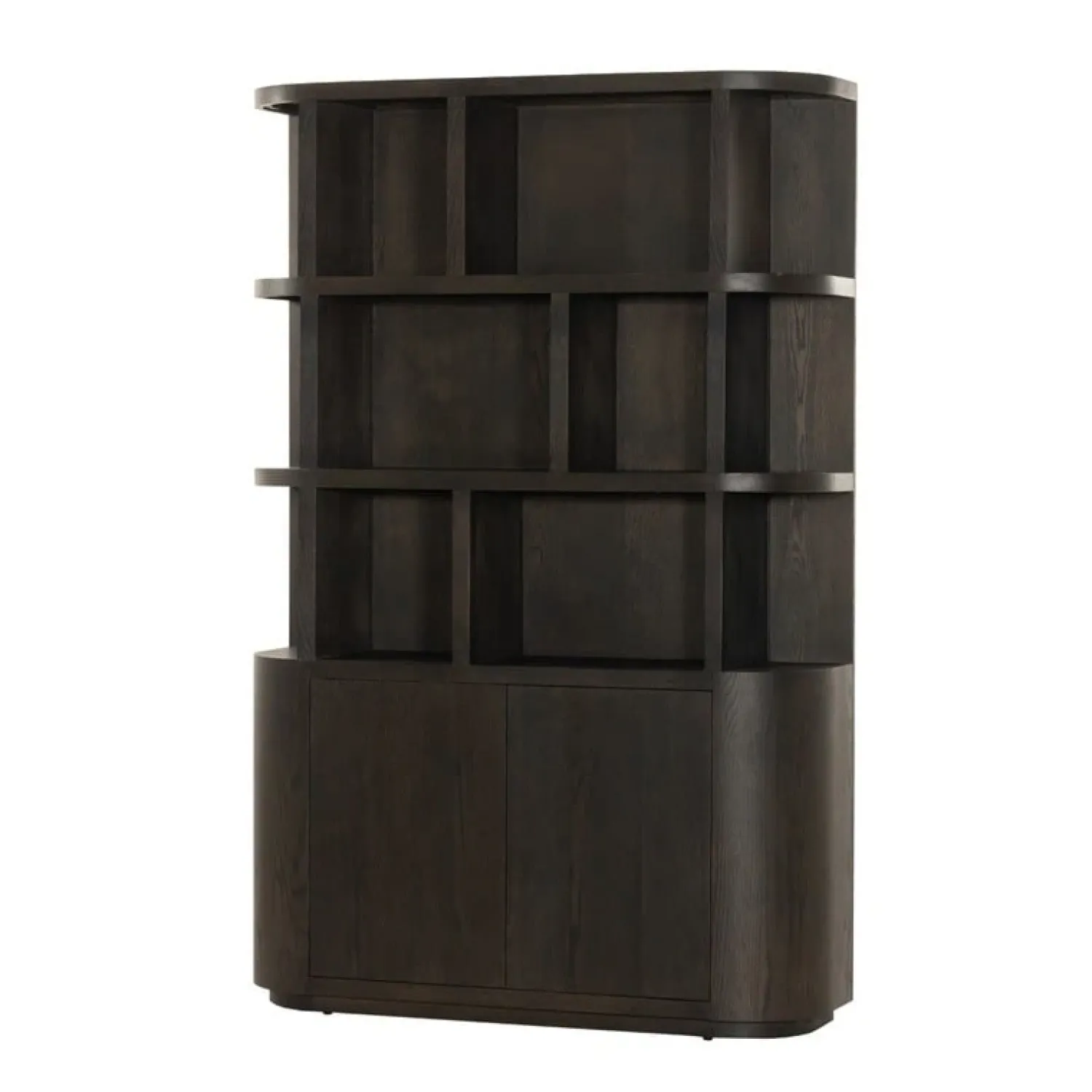 Livingfurn Vakkenkasten|Boekenkasten|Novero Vakkenkast Espresso eiken 145cm