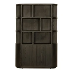 Livingfurn Vakkenkasten|Boekenkasten|Novero Vakkenkast Espresso eiken 145cm