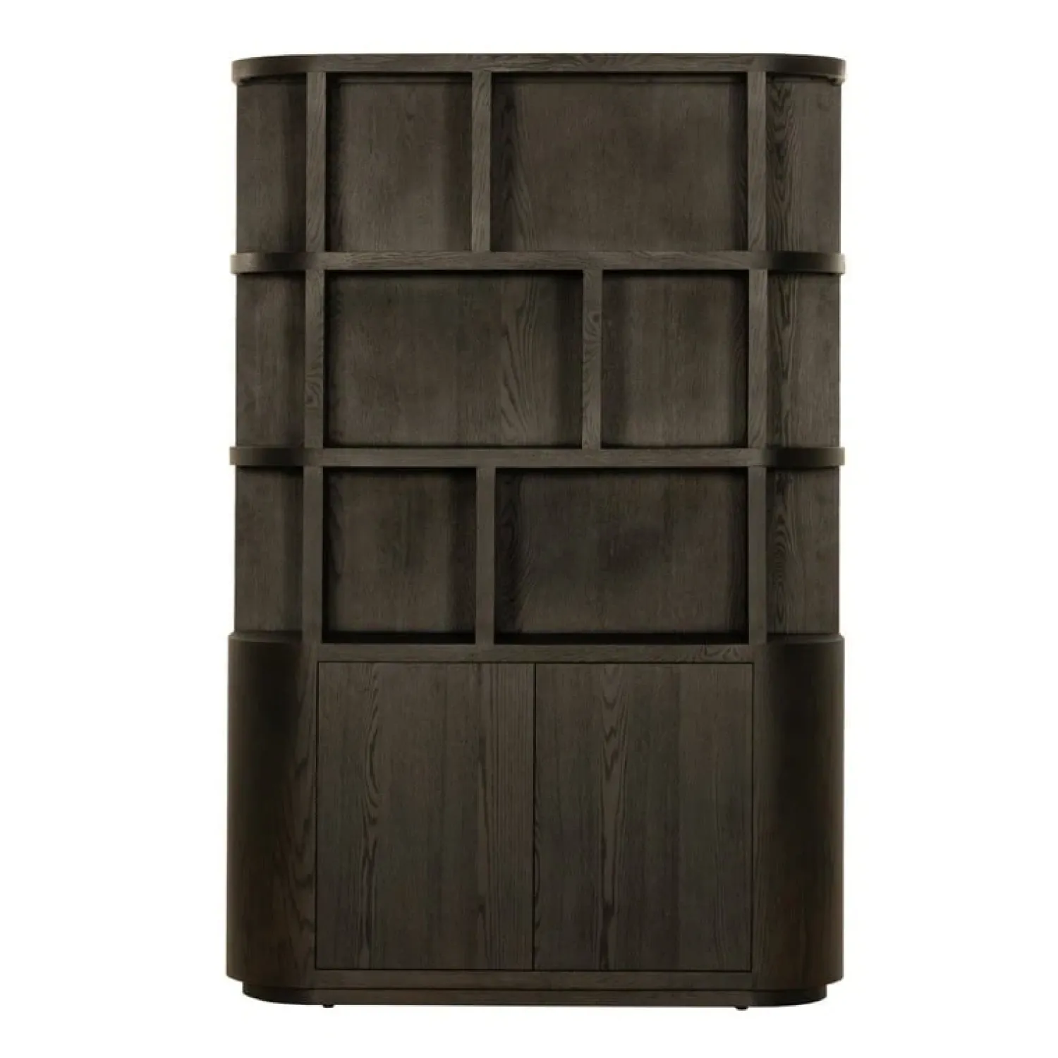 Livingfurn Vakkenkasten|Boekenkasten|Novero Vakkenkast Espresso eiken 145cm